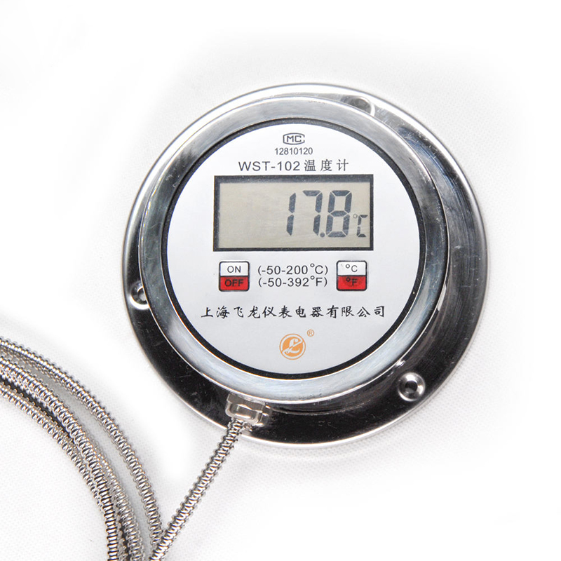 Digitalt skærmtermometer med høj præcision Radial K-Type Pt100 termometer Fleksibel slange i rustfrit stål digitalt termometer