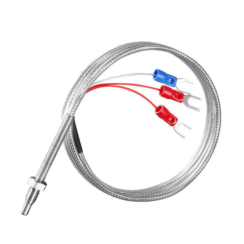 Kompakt temperatursensor i industriel kvalitet med skruemontering i rustfrit stål PT100K-sonde (M6/M8) termoelement